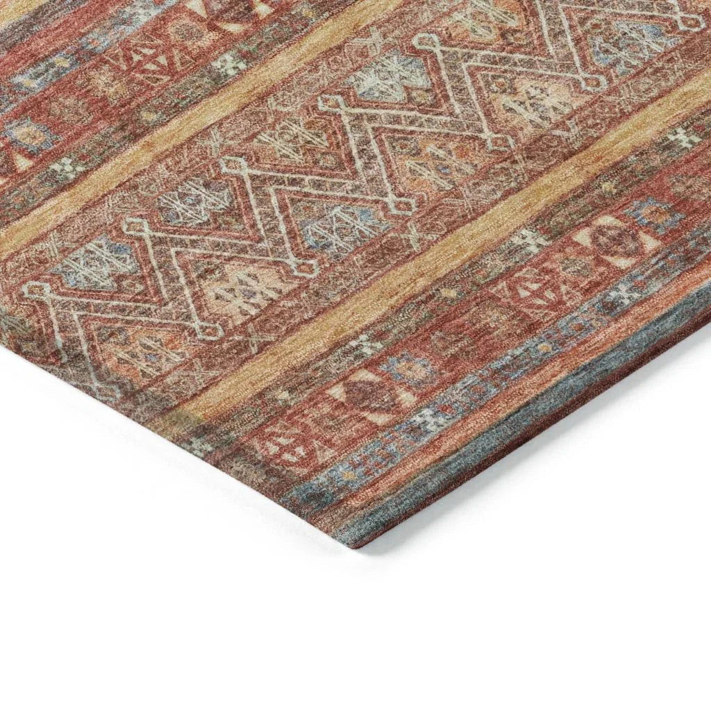 LOOMLAN Rugs Ysadora Paprika Washable Indoor-Outdoor Rug