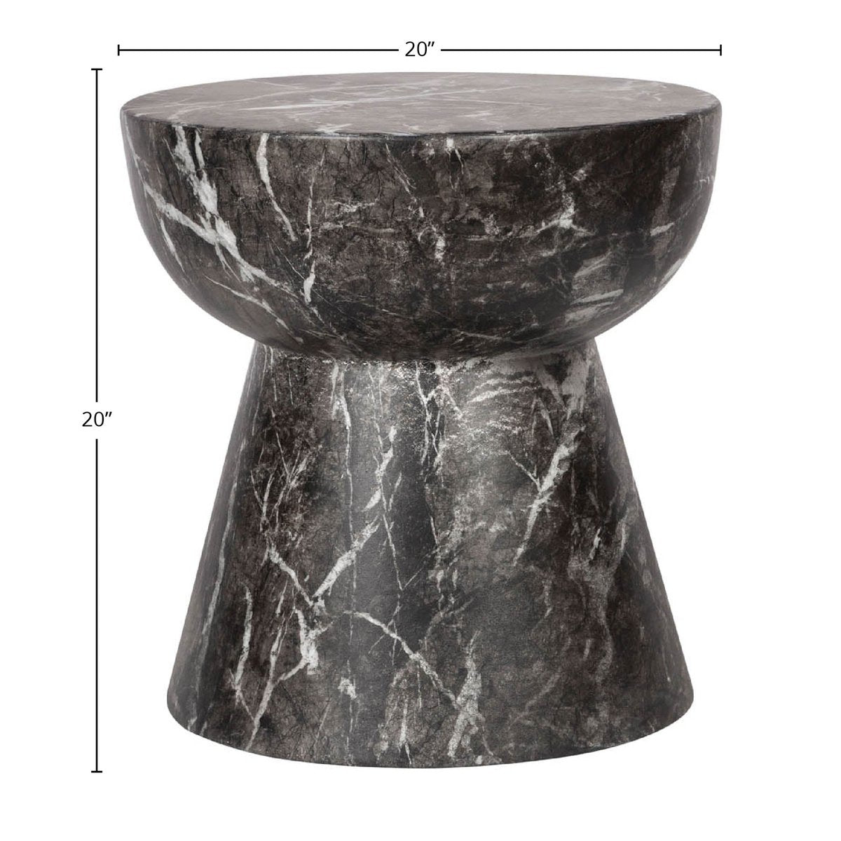 LH Home Yves Concrete Outdoor Side Table