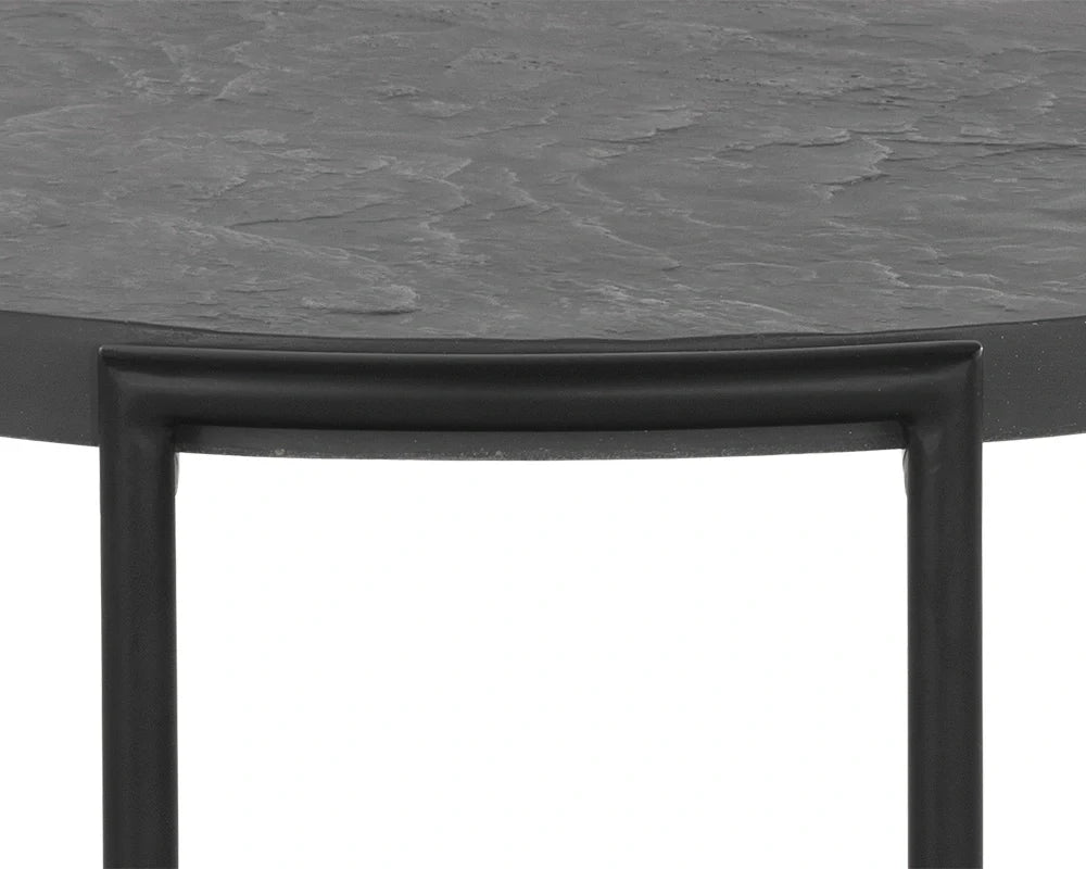 Zuma Side Table Modern Concrete Top With Glass Shelf