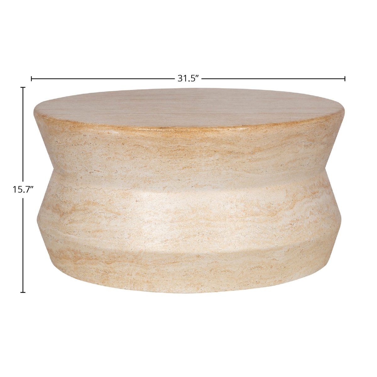 LH Home Zac Concrete Outdoor Coffee Table