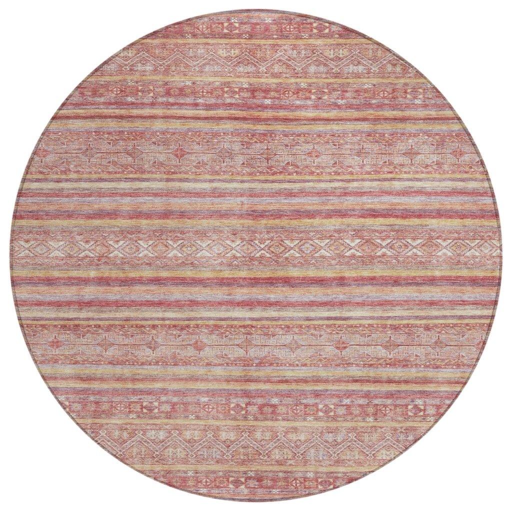 LOOMLAN Rugs Zaraxa Orange Washable Indoor-Outdoor Rug