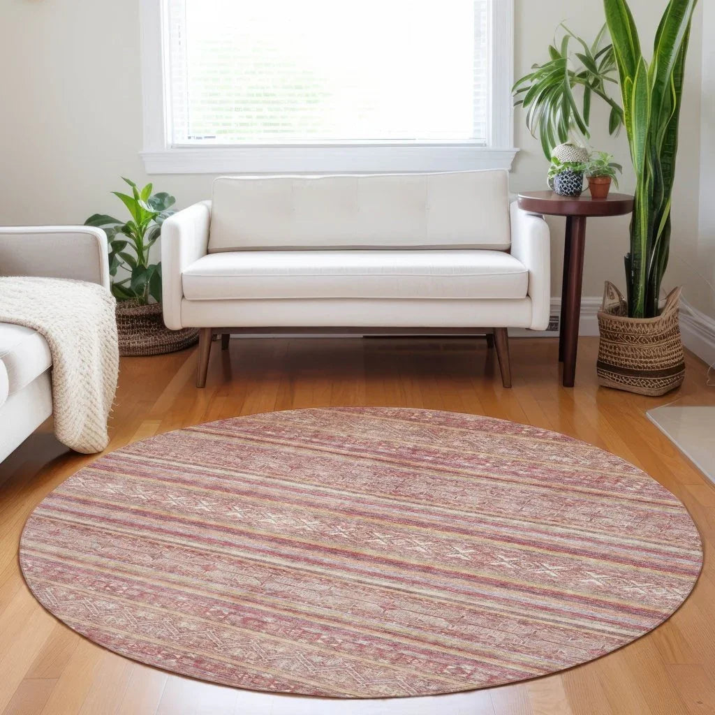 LOOMLAN Rugs Zaraxa Orange Washable Indoor-Outdoor Rug