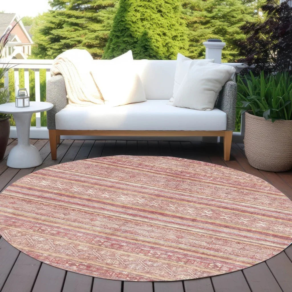 LOOMLAN Rugs Zaraxa Orange Washable Indoor-Outdoor Rug