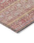 LOOMLAN Rugs Zaraxa Orange Washable Indoor-Outdoor Rug