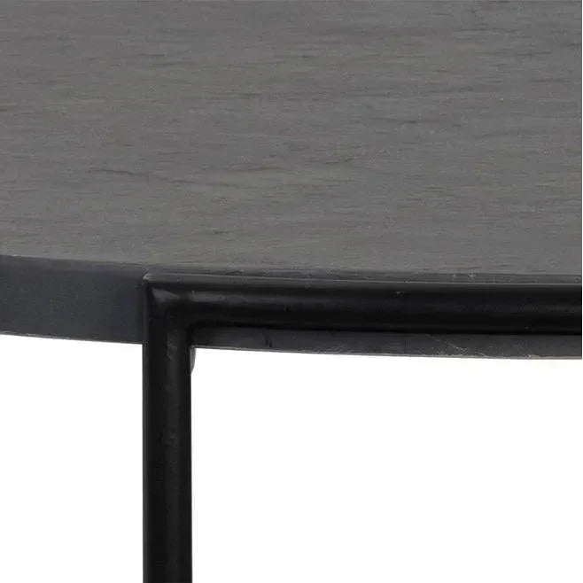 Zuma Coffee Table Concrete &amp; Glass Gold Caps-Outdoor Coffee Tables-SUNPAN-LOOMLAN