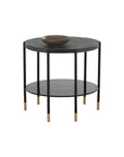 Zuma Side Table Concrete Top Glass Shelf - LOOMLAN - SUNPAN - Outdoor Side Tables
