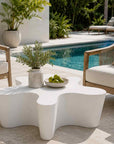 Naka Live Edge White Outdoor Coffee Table - view 3