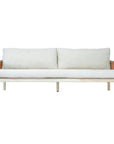 Wade Wood Frame Leather Patio Sofa -- view 4