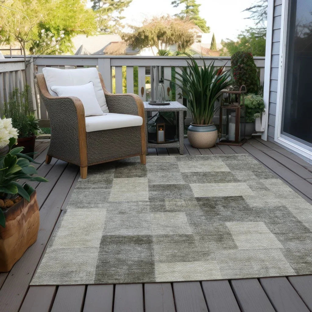Aari Brown Washable Indoor - Outdoor Rug - LOOMLAN - LOOMLAN Rugs - Outdoor Rugs