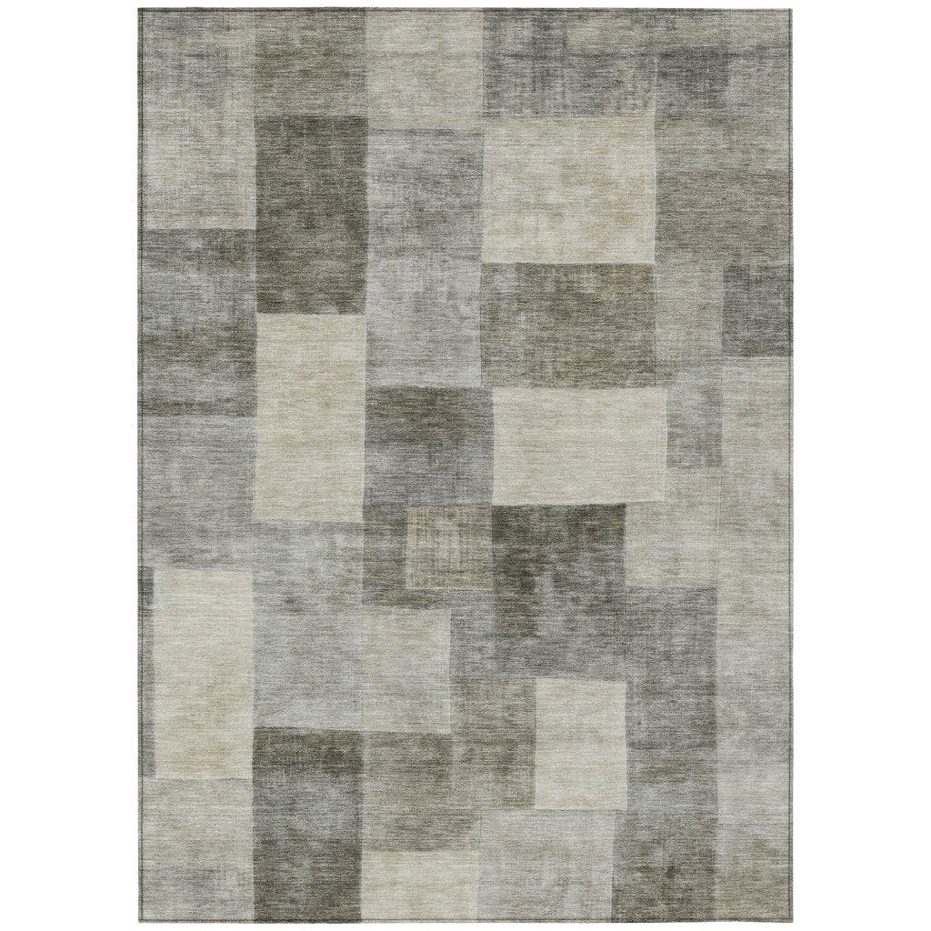 Aari Brown Washable Indoor - Outdoor Rug - LOOMLAN - LOOMLAN Rugs - Outdoor Rugs