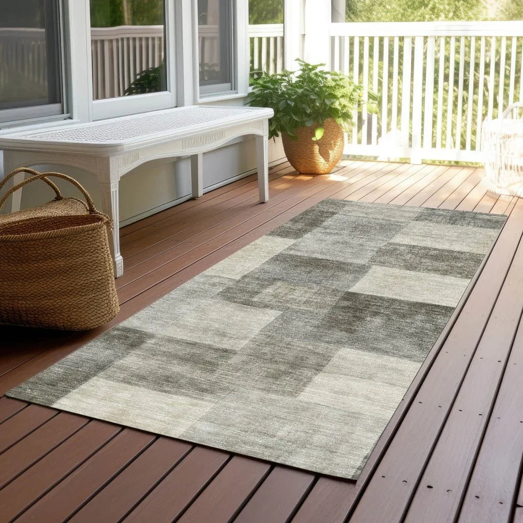 Aari Brown Washable Indoor - Outdoor Rug - LOOMLAN - LOOMLAN Rugs - Outdoor Rugs