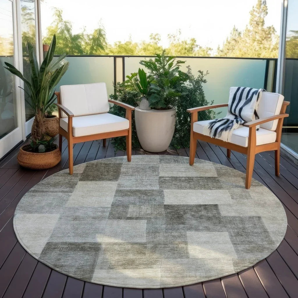 Aari Brown Washable Indoor - Outdoor Rug - LOOMLAN - LOOMLAN Rugs - Outdoor Rugs
