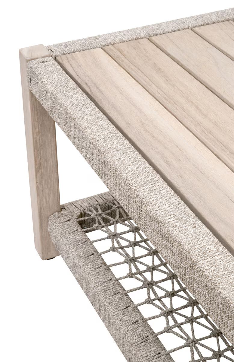 Wrap Wooden Rectangular Outdoor Coffee Table - view 7