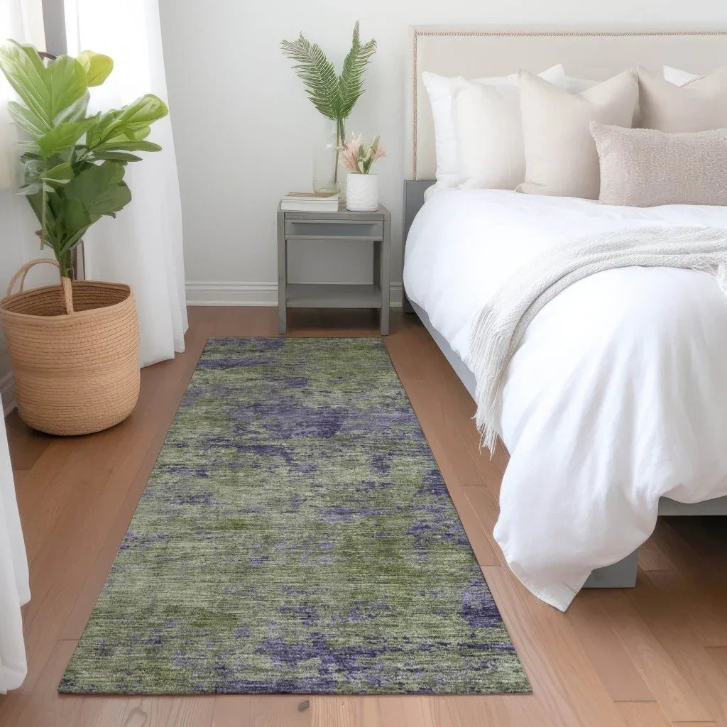 Acacina Green Washable Indoor - Outdoor Rug - LOOMLAN - LOOMLAN Rugs - Outdoor Rugs