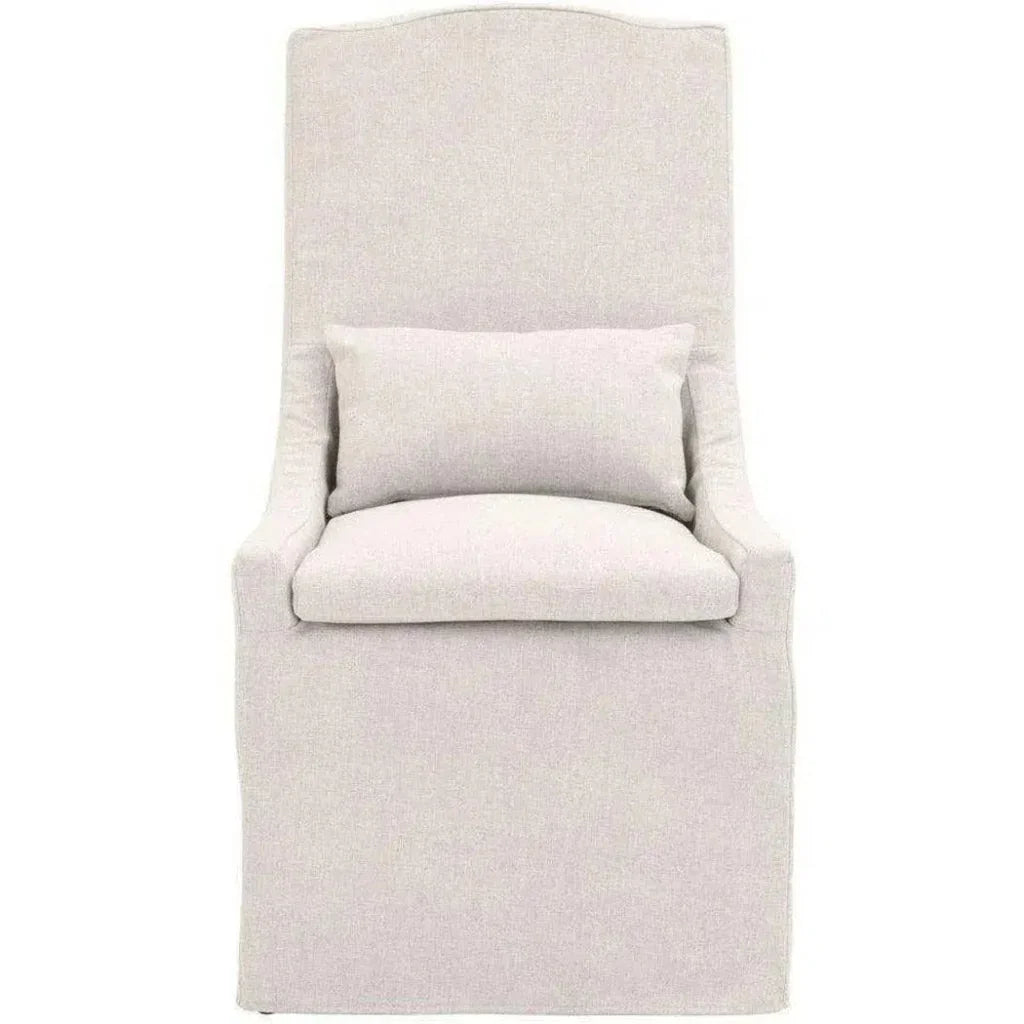 Adele Outdoor Slipcover Dining Chair Blanca Teak Wood - LOOMLAN - Essentials For Living - Outdoor Dining Chairs