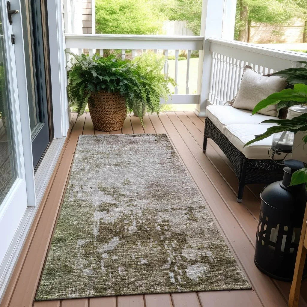 Adiva Brown Washable Indoor - Outdoor Rug - LOOMLAN - LOOMLAN Rugs - Outdoor Rugs