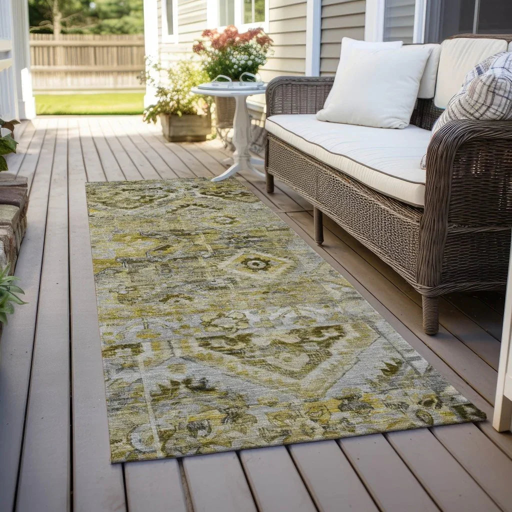 Aelain Gray Washable Indoor - Outdoor Rug - LOOMLAN - LOOMLAN Rugs - Outdoor Rugs