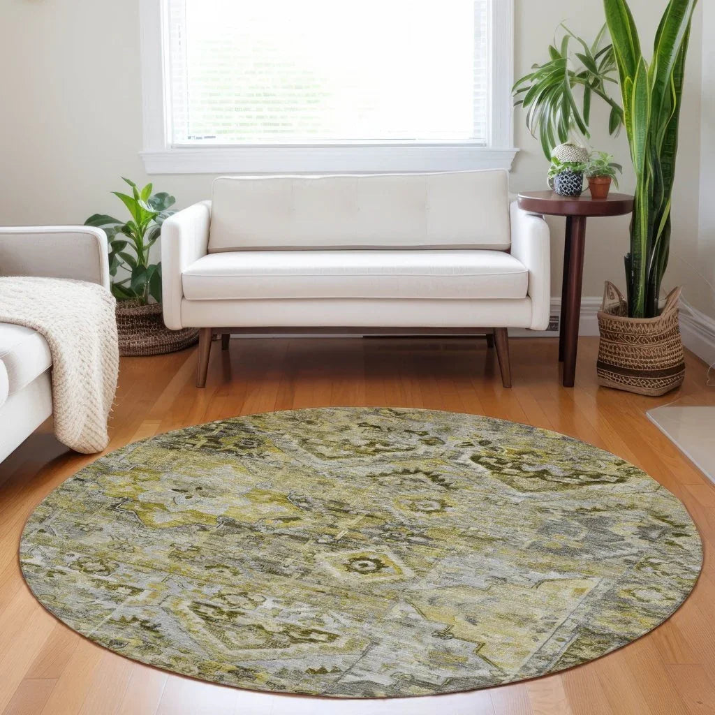 Aelain Gray Washable Indoor - Outdoor Rug - LOOMLAN - LOOMLAN Rugs - Outdoor Rugs