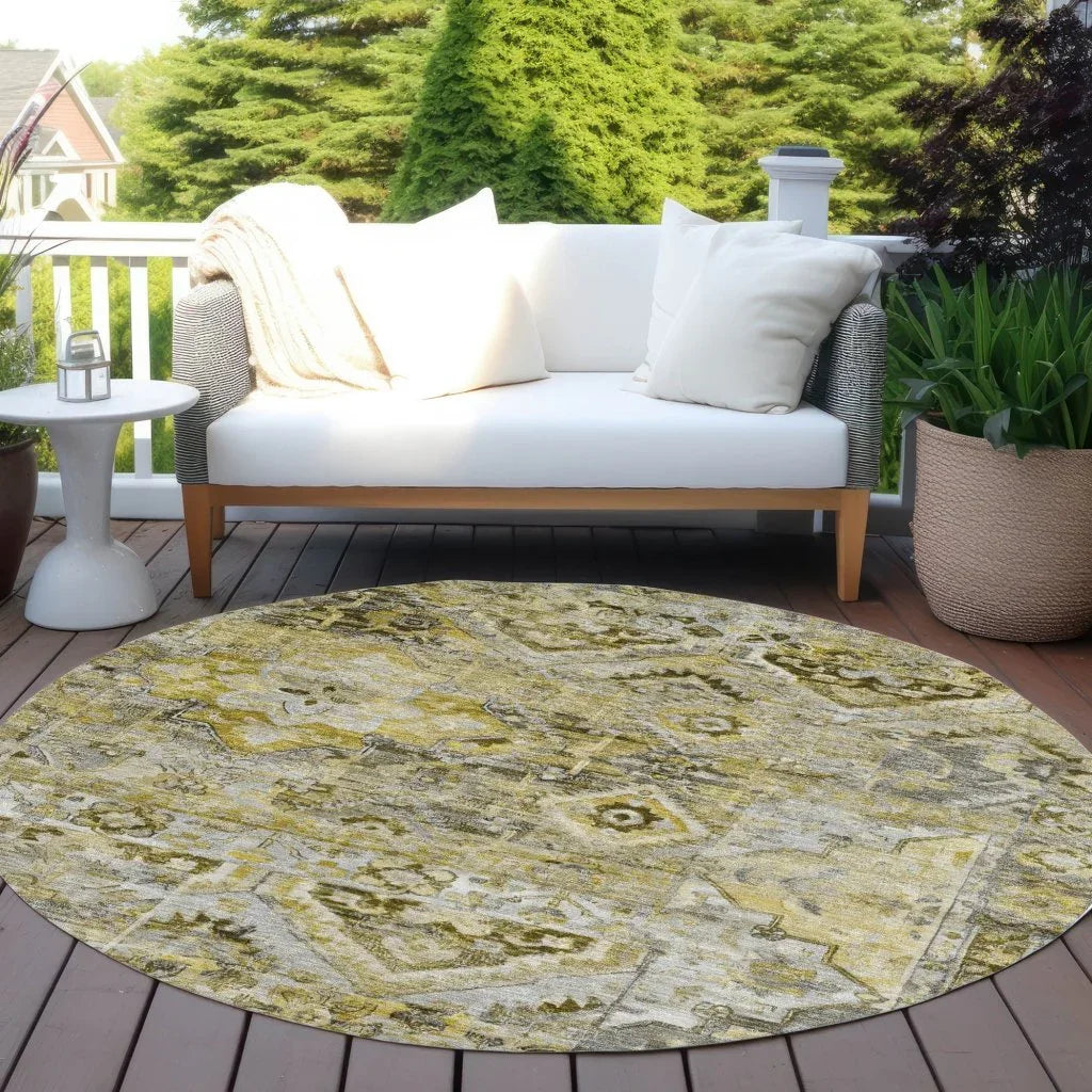 Aelain Gray Washable Indoor - Outdoor Rug - LOOMLAN - LOOMLAN Rugs - Outdoor Rugs