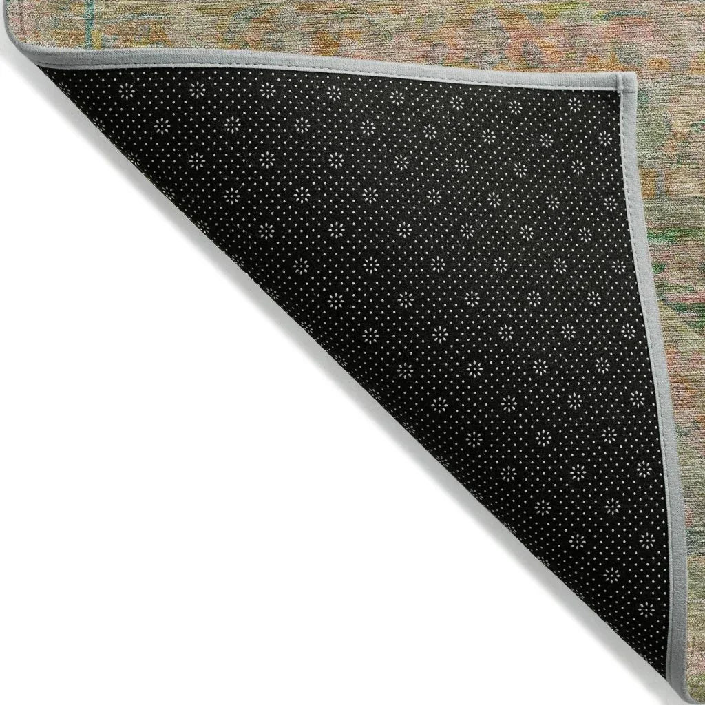 Aelain Green Washable Indoor - Outdoor Rug - LOOMLAN - LOOMLAN Rugs - Outdoor Rugs