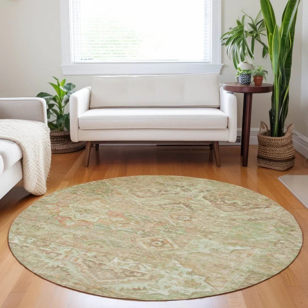 Aelain Orange Washable Indoor - Outdoor Rug - LOOMLAN - LOOMLAN Rugs - Outdoor Rugs