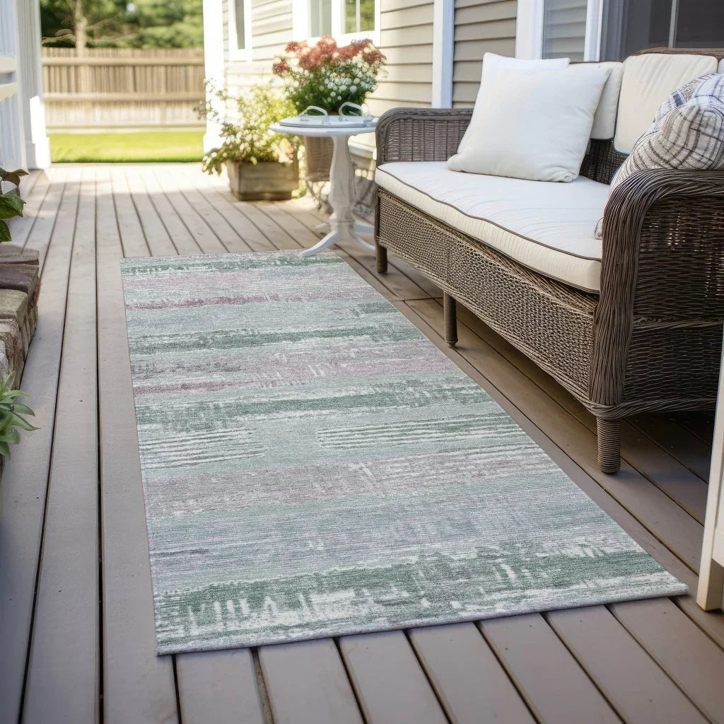 Aelaris Blue Washable Indoor - Outdoor Rug - LOOMLAN - LOOMLAN Rugs - Outdoor Rugs