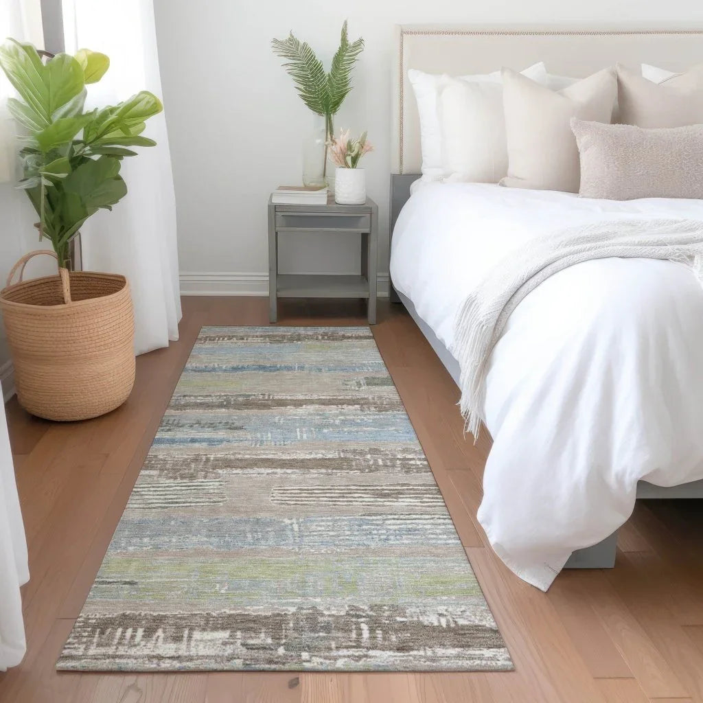 Aelaris Brown Washable Indoor - Outdoor Rug - LOOMLAN - LOOMLAN Rugs - Outdoor Rugs