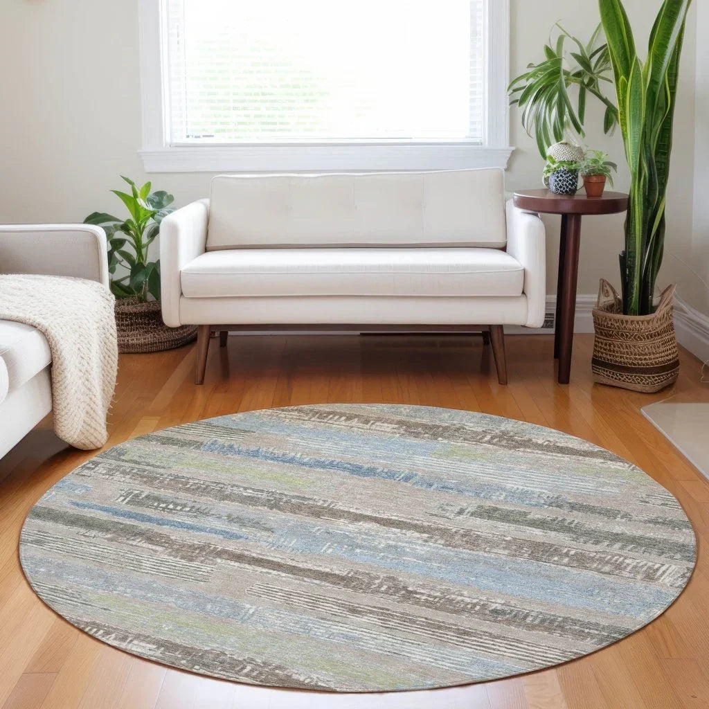 Aelaris Brown Washable Indoor - Outdoor Rug - LOOMLAN - LOOMLAN Rugs - Outdoor Rugs