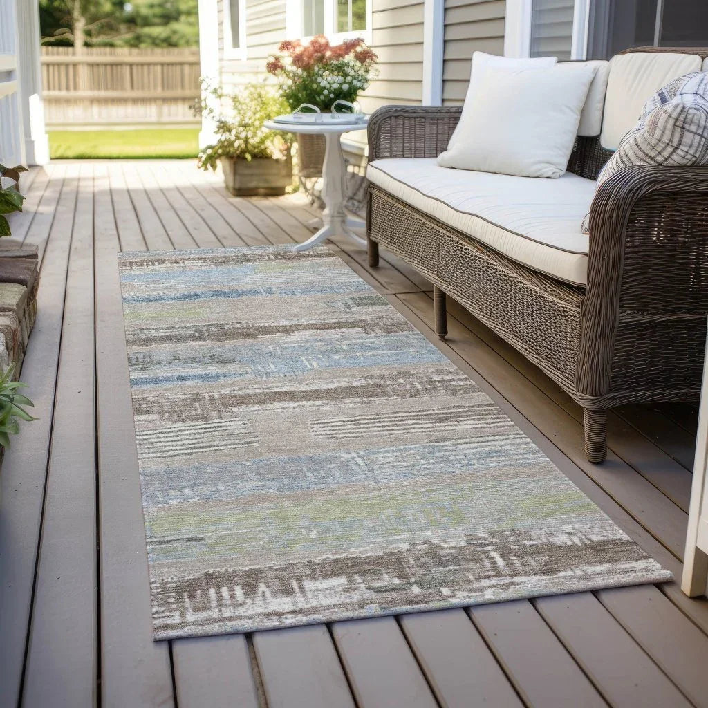 Aelaris Brown Washable Indoor - Outdoor Rug - LOOMLAN - LOOMLAN Rugs - Outdoor Rugs