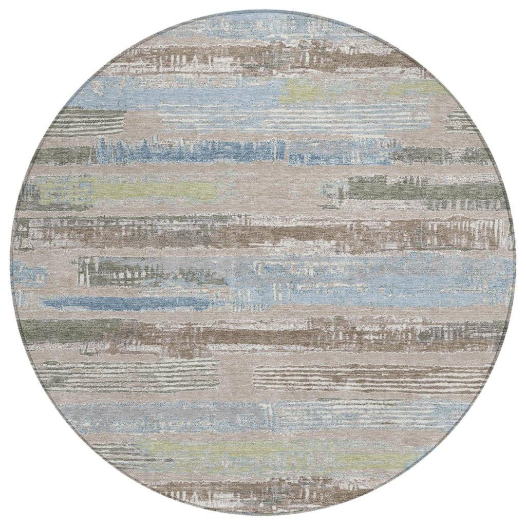 Aelaris Brown Washable Indoor - Outdoor Rug - LOOMLAN - LOOMLAN Rugs - Outdoor Rugs