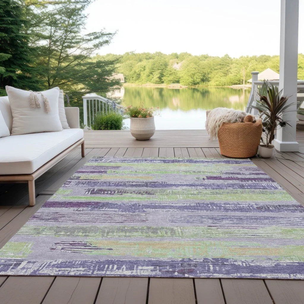 Aelaris Purple Washable Indoor - Outdoor Rug - LOOMLAN - LOOMLAN Rugs - Outdoor Rugs