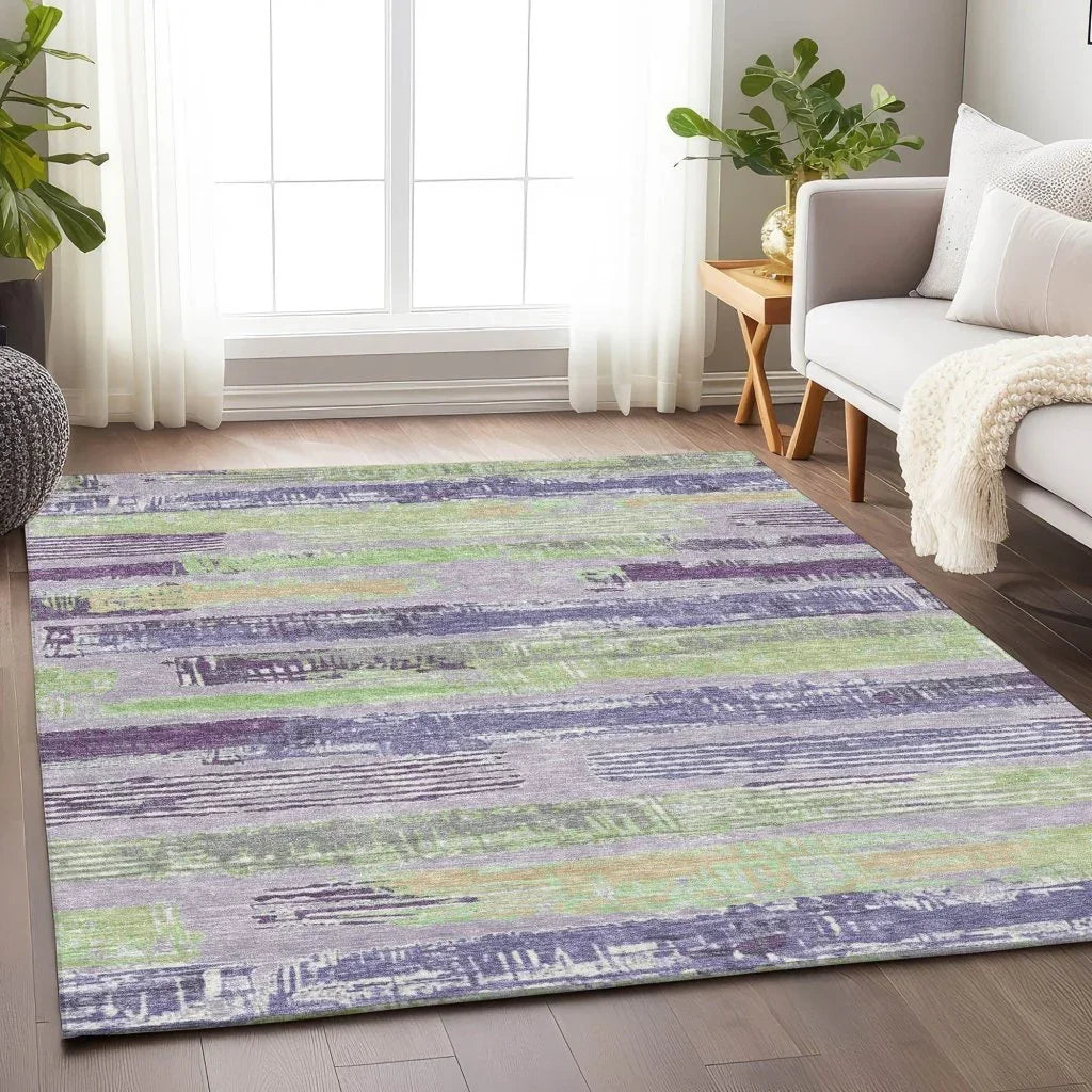 Aelaris Purple Washable Indoor - Outdoor Rug - LOOMLAN - LOOMLAN Rugs - Outdoor Rugs