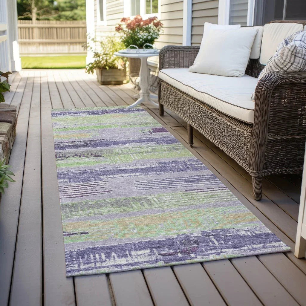 Aelaris Purple Washable Indoor - Outdoor Rug - LOOMLAN - LOOMLAN Rugs - Outdoor Rugs