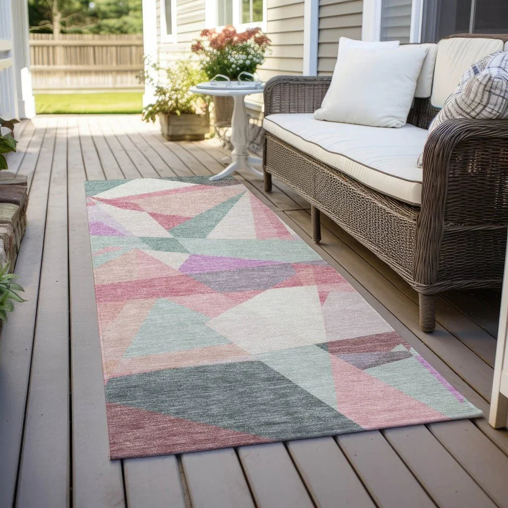 Aelas Blue Washable Indoor - Outdoor Rug - LOOMLAN - LOOMLAN Rugs - Outdoor Rugs