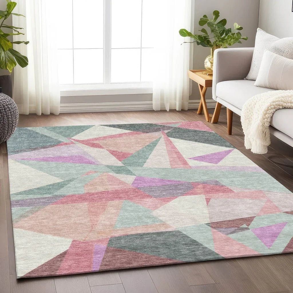 Aelas Blue Washable Indoor - Outdoor Rug - LOOMLAN - LOOMLAN Rugs - Outdoor Rugs