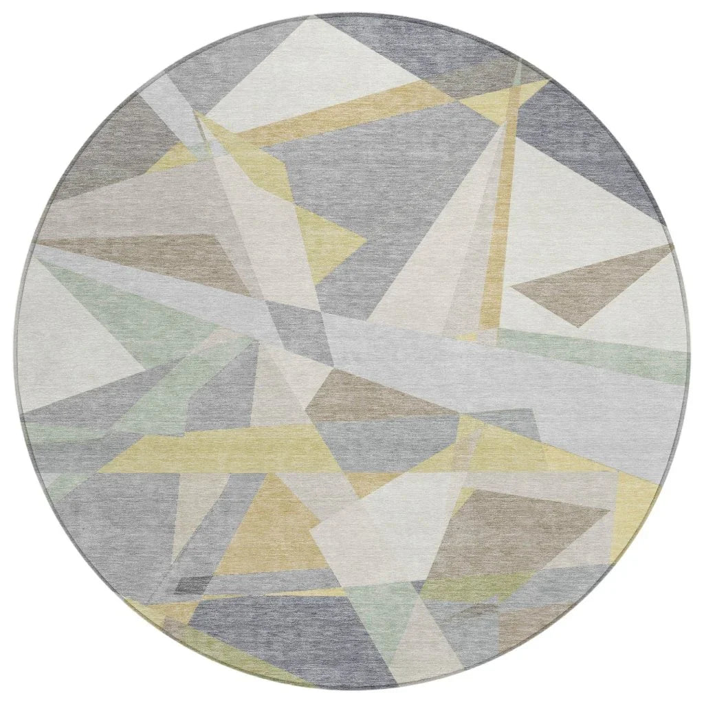 Aelas Gray Washable Indoor - Outdoor Rug - LOOMLAN - LOOMLAN Rugs - Outdoor Rugs