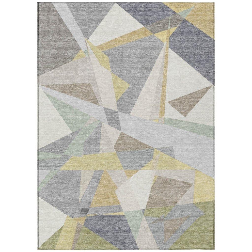 Aelas Gray Washable Indoor - Outdoor Rug - LOOMLAN - LOOMLAN Rugs - Outdoor Rugs