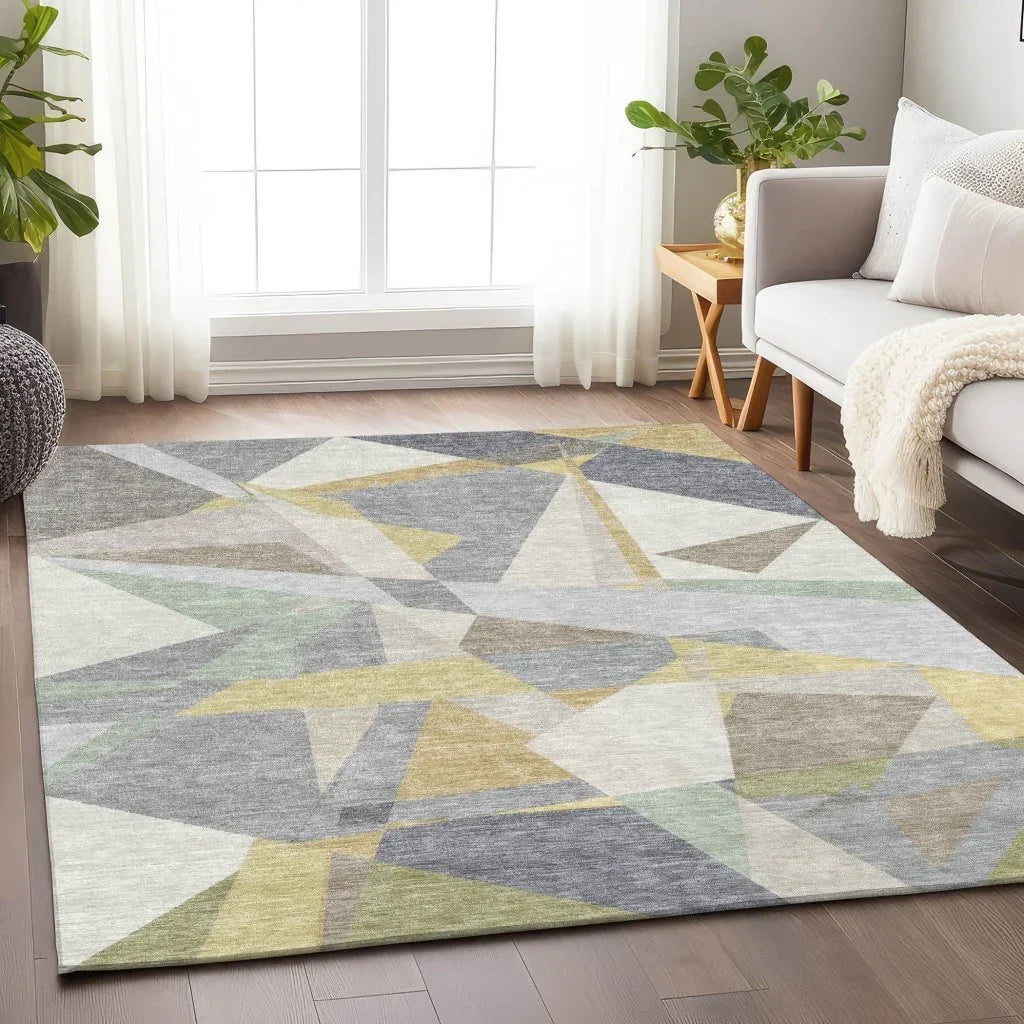 Aelas Gray Washable Indoor - Outdoor Rug - LOOMLAN - LOOMLAN Rugs - Outdoor Rugs