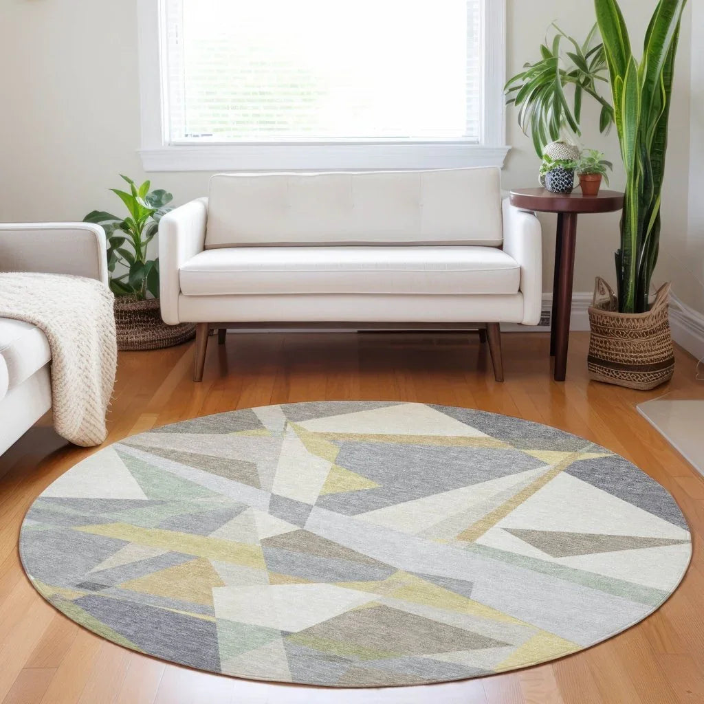 Aelas Gray Washable Indoor - Outdoor Rug - LOOMLAN - LOOMLAN Rugs - Outdoor Rugs