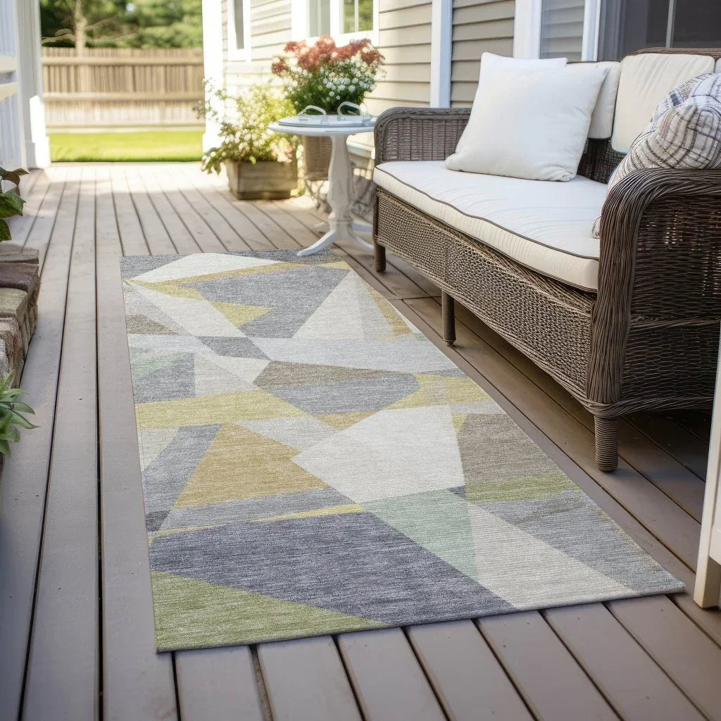Aelas Gray Washable Indoor - Outdoor Rug - LOOMLAN - LOOMLAN Rugs - Outdoor Rugs