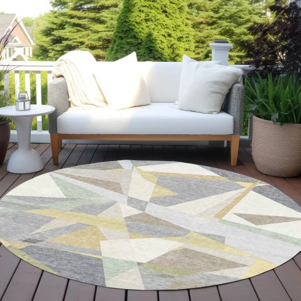 Aelas Gray Washable Indoor - Outdoor Rug - LOOMLAN - LOOMLAN Rugs - Outdoor Rugs