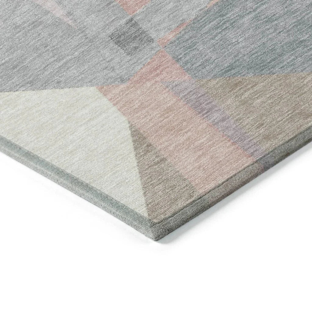 Aelas Pink Washable Indoor - Outdoor Rug - LOOMLAN - LOOMLAN Rugs - Outdoor Rugs