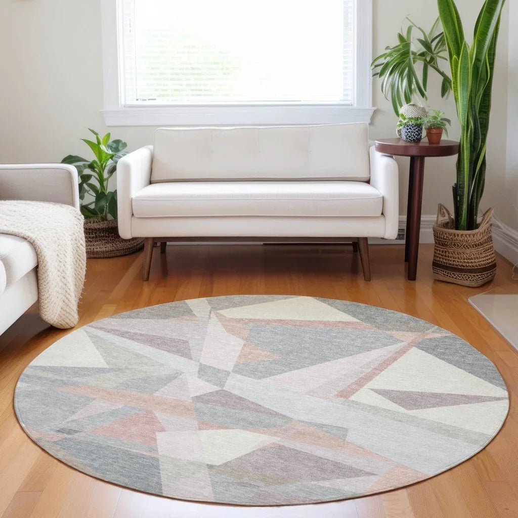 Aelas Pink Washable Indoor - Outdoor Rug - LOOMLAN - LOOMLAN Rugs - Outdoor Rugs