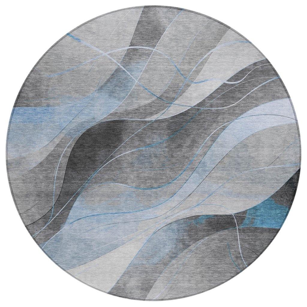 Aelien Blue Washable Indoor - Outdoor Rug - LOOMLAN - LOOMLAN Rugs - Outdoor Rugs