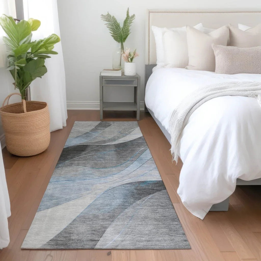 Aelien Blue Washable Indoor - Outdoor Rug - LOOMLAN - LOOMLAN Rugs - Outdoor Rugs