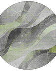 Aelien Green Washable Indoor - Outdoor Rug - LOOMLAN - LOOMLAN Rugs - Outdoor Rugs