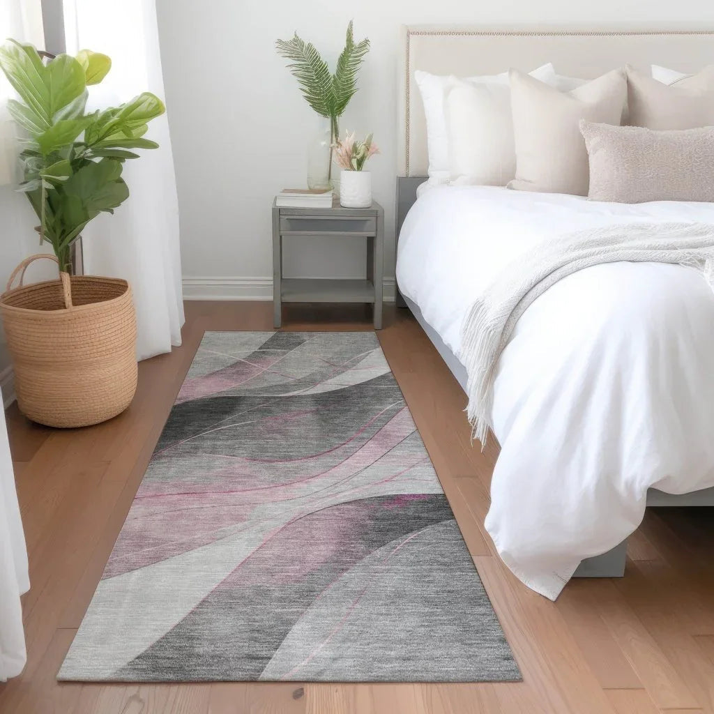 Aelien Pink Washable Indoor - Outdoor Rug - LOOMLAN - LOOMLAN Rugs - Outdoor Rugs