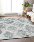 Aelir Blue Washable Indoor - Outdoor Rug - LOOMLAN - LOOMLAN Rugs - Outdoor Rugs