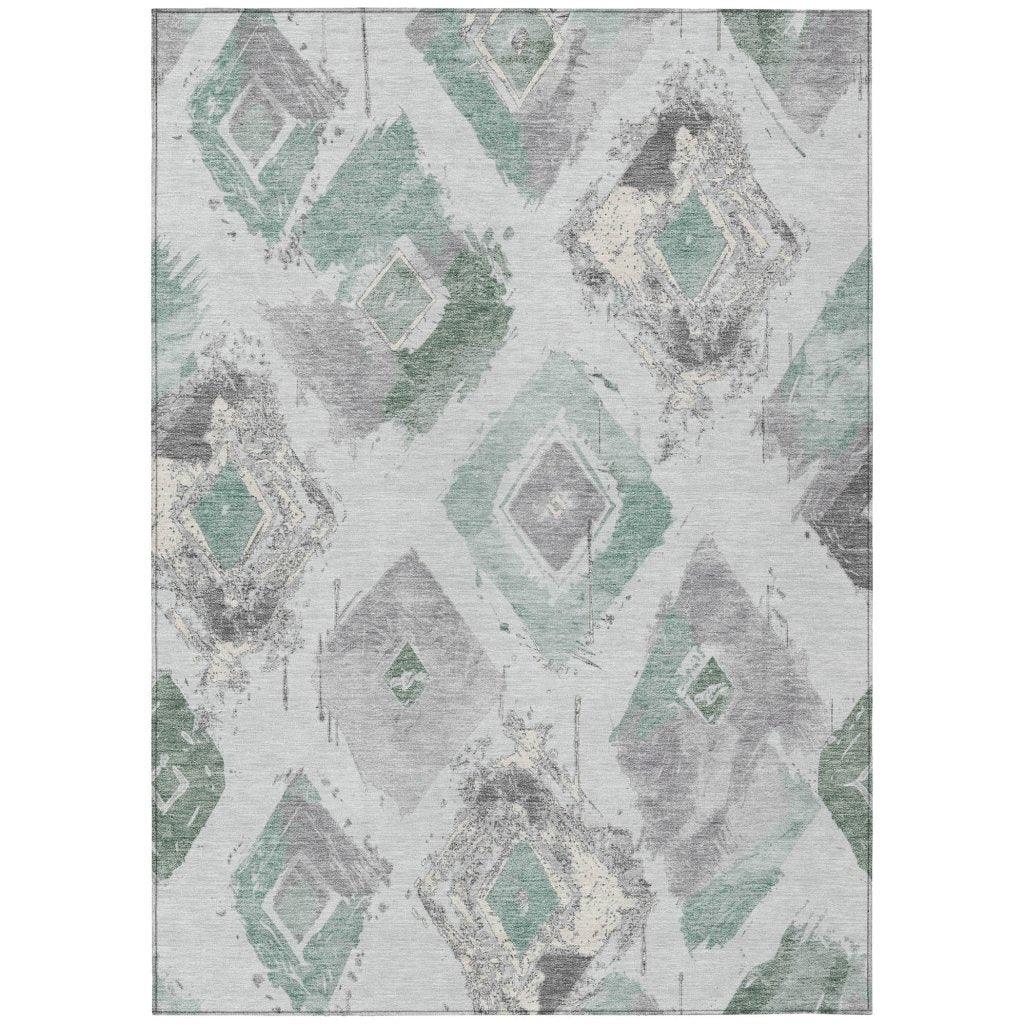 Aelir Blue Washable Indoor - Outdoor Rug - LOOMLAN - LOOMLAN Rugs - Outdoor Rugs