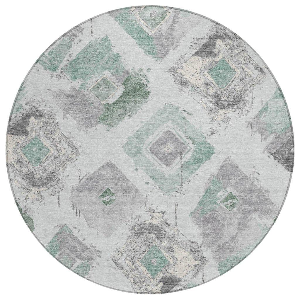 Aelir Blue Washable Indoor - Outdoor Rug - LOOMLAN - LOOMLAN Rugs - Outdoor Rugs